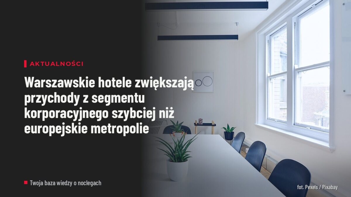 Warszawskie hotele zwiększają przychody z segmentu korporacyjnego szybciej niż europejskie metropolie